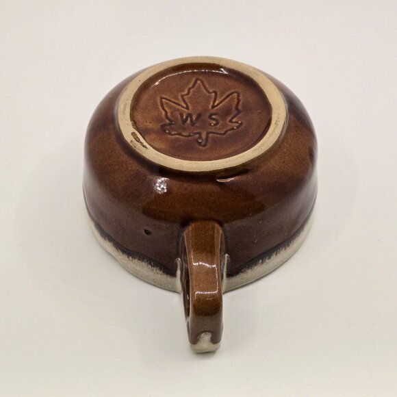 WESTERN STONEWARE Soup Mug Bowl Handle Ceramic Pottery Drip Glaze 4.5" - Picture 6 of 6